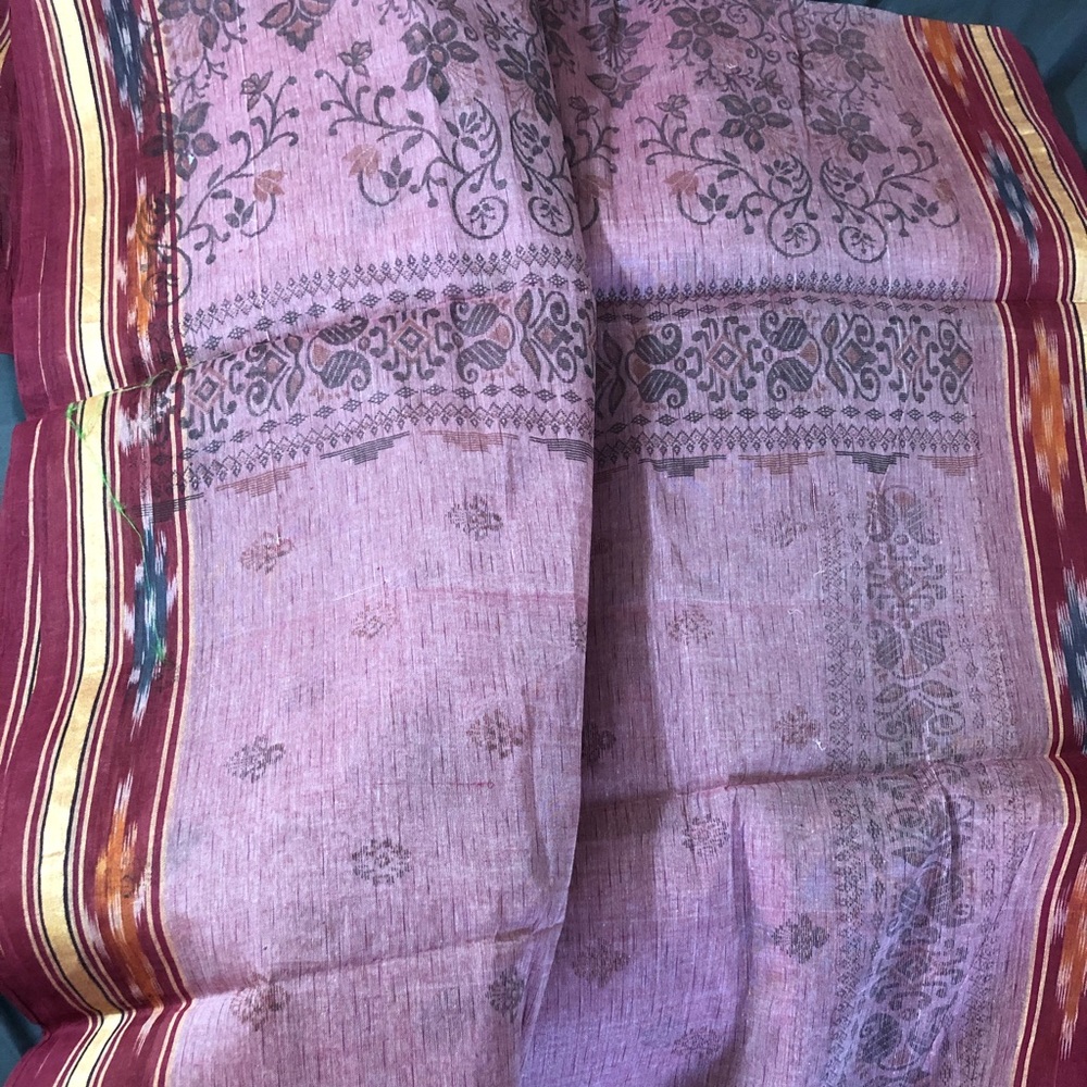Cotton mix Chanderi silk saree Bollywood khaadi